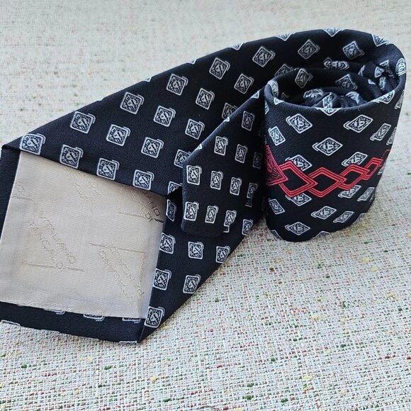 Vitaliano Pancaldi Men Tie Black Necktie Classic Tie - Picture 4 of 10